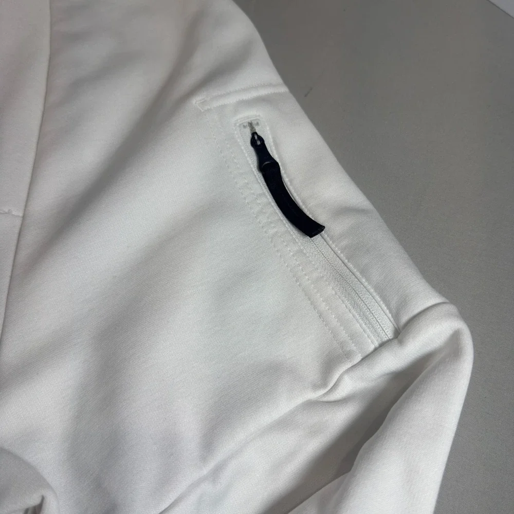 Nike Therma Fit White Big Swoosh Hoodie Pullover Men's XL Athletic‎